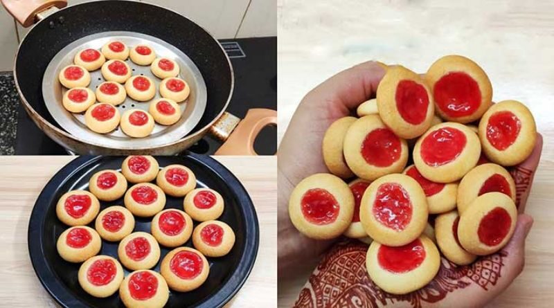 घर पर रखी बस तीन सामग्री से बनाएं इतने क्रंची कुकीज़ Jam Cookies Recipe